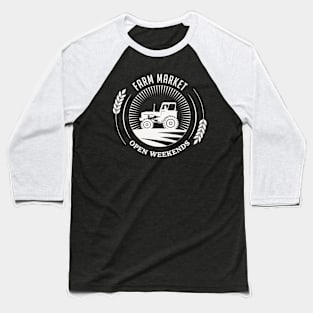 Farm Market Tractor Shirt Baseball T-Shirt